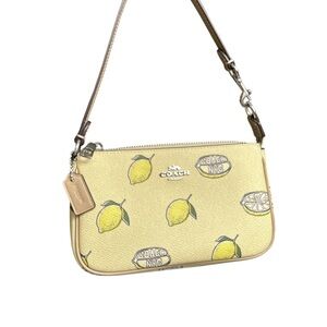 Coach Lemon Print Shoulder Bag in Yellow
